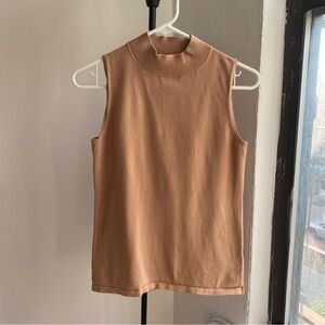 Ann Taylor tan mock neck top